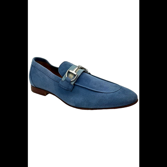 Donald Pliner Men's Tanner Suede Loafer Denim - Medium